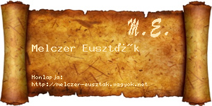 Melczer Euszták névjegykártya